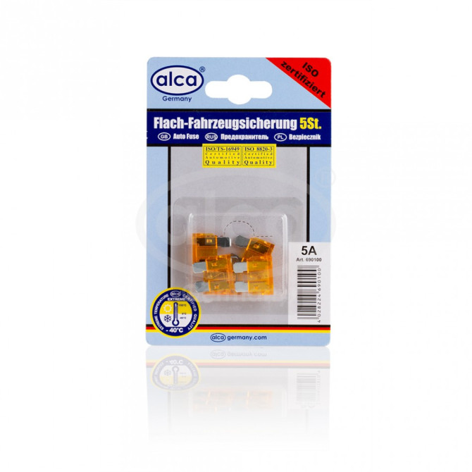 ALCA Saugiklis 5A 5vnt blist. ALCA 