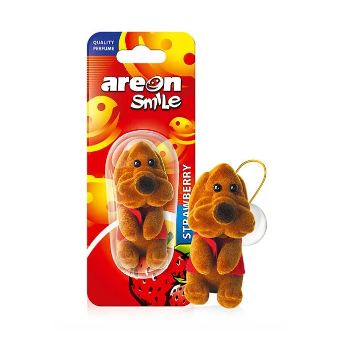 AREON Smile Toy Brown Dog-Strawberry "Areon" auto oro gaiviklis 