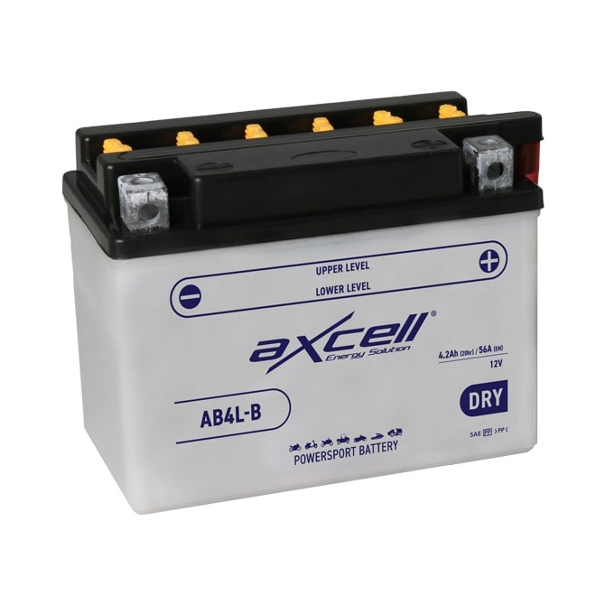 AXCELL Akum. Axcell 4 Ah DRY -/+ 12V 56A 120x70x92mm 