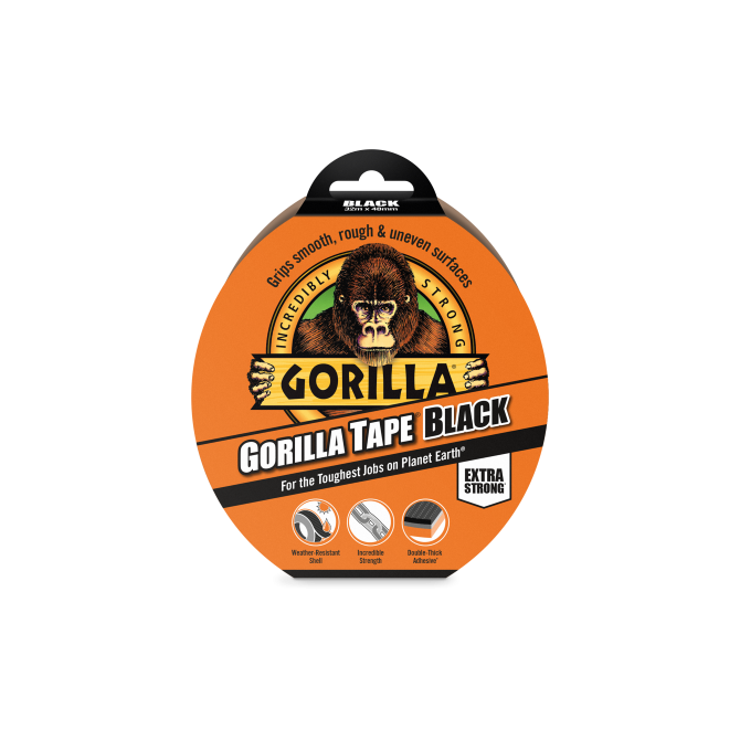 GORILLA Lipni juosta  Gorilla juoda 32mx48mm 