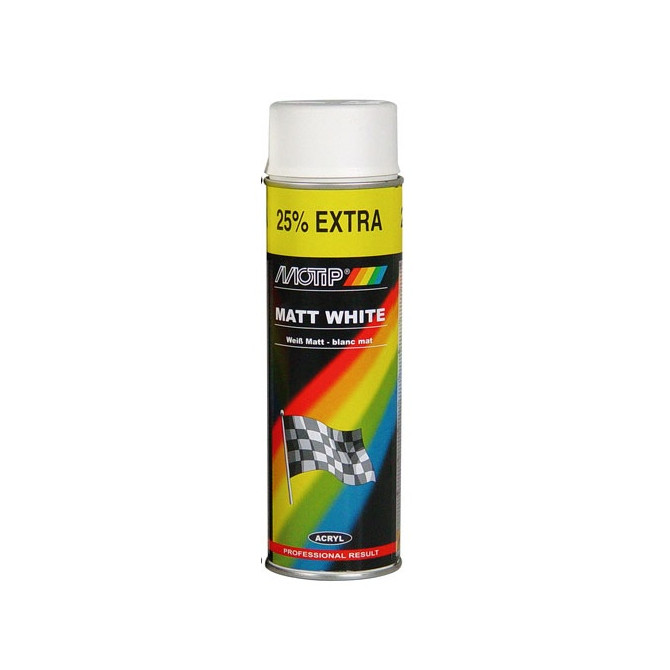 MOTIP Lacquer White Matt 0.5l spray paint