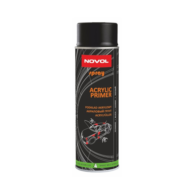NOVOL Aerozol.akril.grun.0.5L juodas  ACRYL PRIMER BLACK 