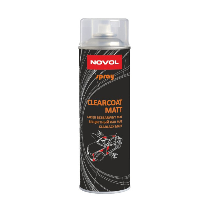 NOVOL Matinis lakas aerozol. 500ml. SPRAY CLEARCOAT MATT 