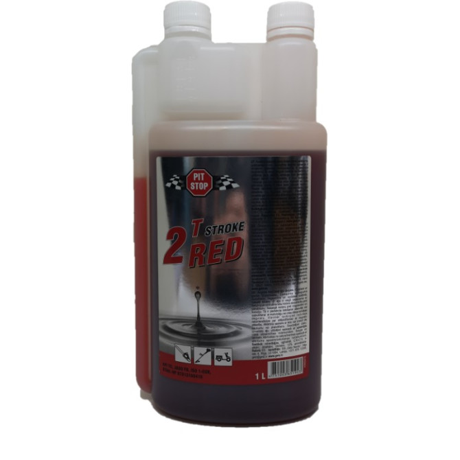 PITSTOP PIT STOP Alyva 2T TC-W3 varikliams raudona su doz. 1L 