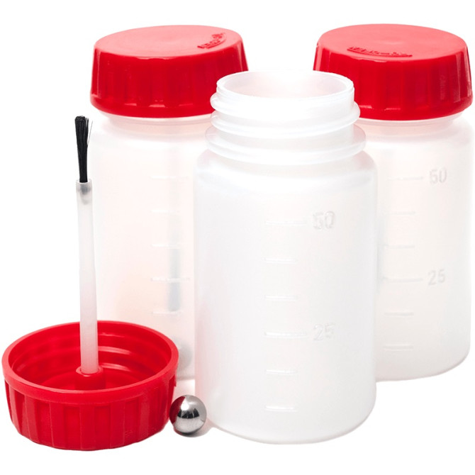 RADEX Buteliukas dažams 50ml su šepetėliu 1x60 