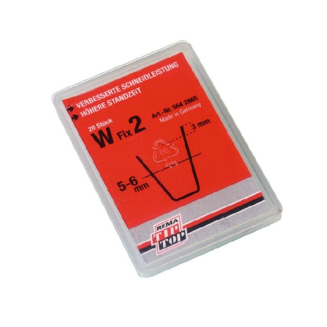 REMA TIP TOP  Peiliukai kampuoti W Fix-2, x20 vnt kampuoti peiliukai 