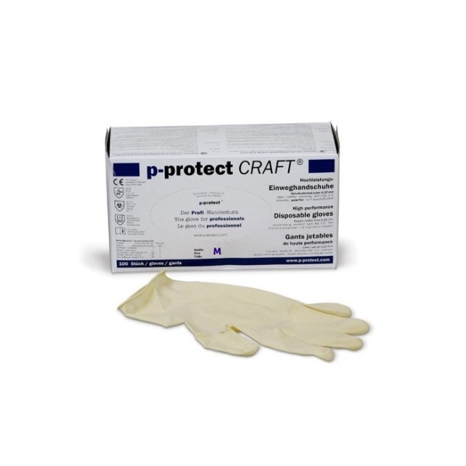 CRAFT Latex vienkart.piršt. M  (100 vnt)