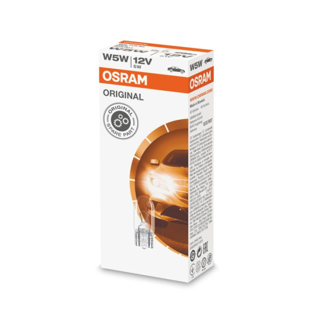 OSRAM Automobilinė lemputė 5W 12V W2.1x9,5D 1vnt
