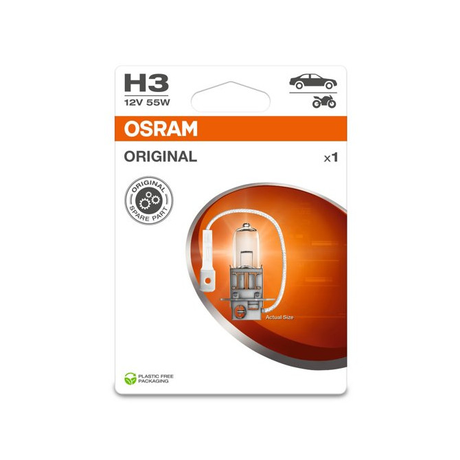 OSRAM Automobilinė lemputė H3 55W 12V PK22S 1vnt