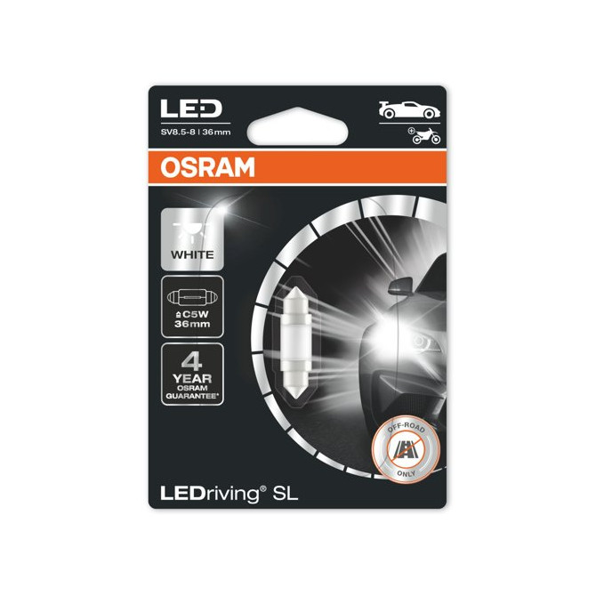 OSRAM Automobilinė lemputė LED Retrofit 0.5W 12V SV8.5-85 1vnt (L6436CW-01B)