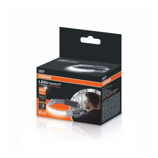 OSRAM ACE apžiūros lempa ant galvos OSRAM LEDinspect FLEXIBLE HEAD TORCH