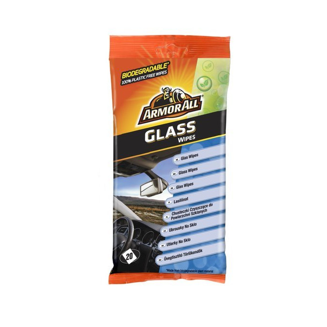 Armor All Glass Cleaner Wipes, Salvetes stikla kopšanai 20gb