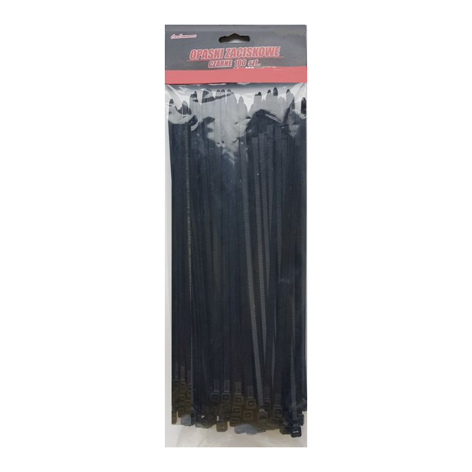 CARCOMMERCE Plastikinės sąvaržos juodos 430 x 4.8mm (100vnt)
