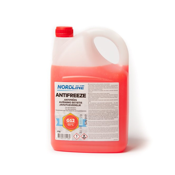 NORDLINE Aušinimo skystis raudonas -35°C (G12) 4kg