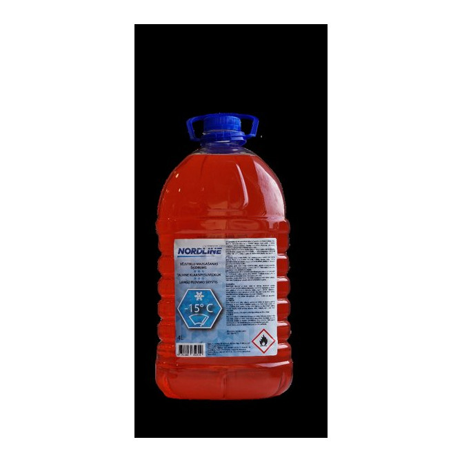 NORDLINE Žieminis langų plovimo skystis -15*C 4L Žaliosios citrinos kvapo. PET tara!