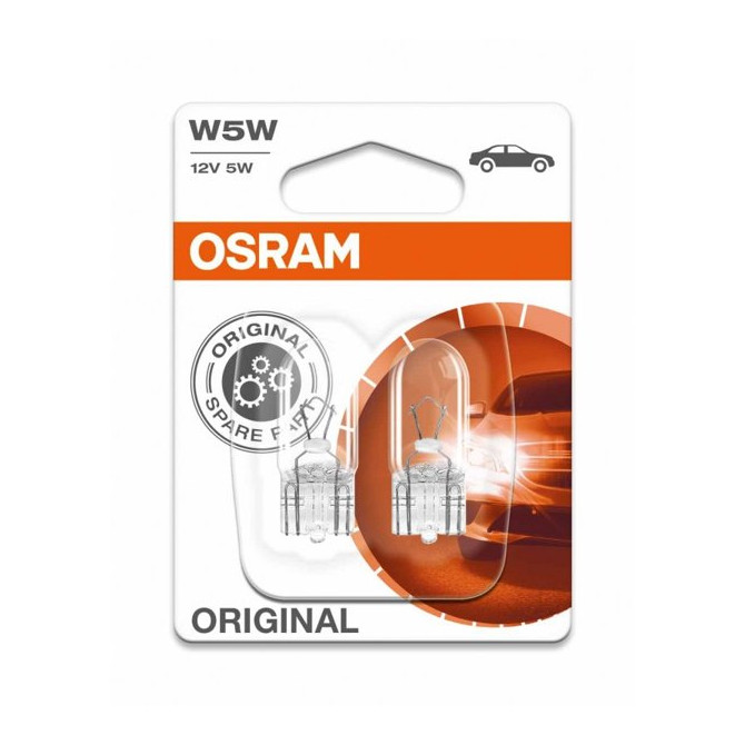 OSRAM Automobilinės lemputės 5W 12V W2.1x9.5D 2vnt