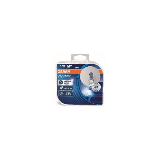 OSRAM Automobilinės lemputės COOL BLUE BOOST H1 80W 12V P14.5S  2vnt
