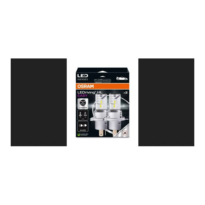 OSRAM LED Automobilinės lemputės  H4/H19  12V 1400/1150lm(HB/LB) 6000K 2vnt.
