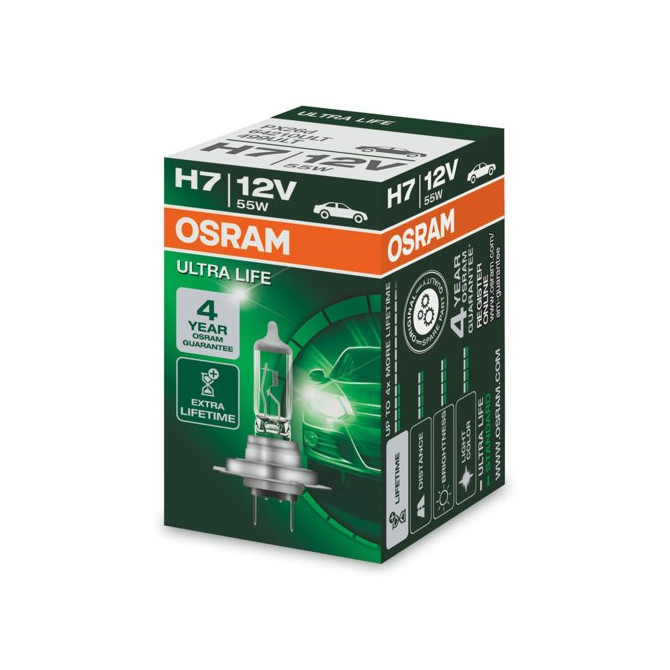 OSRAM Automobilinė lemputė ULTRA LIFE H7 55W 12V PX26D 1vnt