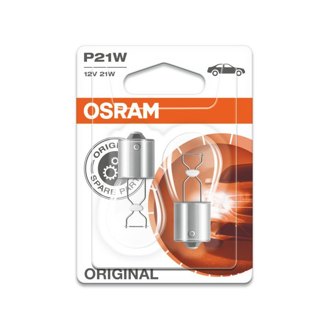 OSRAM Automobilinės lemputės 21W 12V BAU15S (geltona) 2vnt