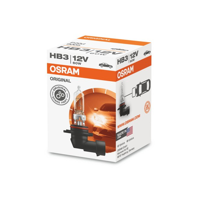 OSRAM Automobilinė lemputė HB3 60W 12V P20D (amerikietiškiems automobiliams) 1vnt