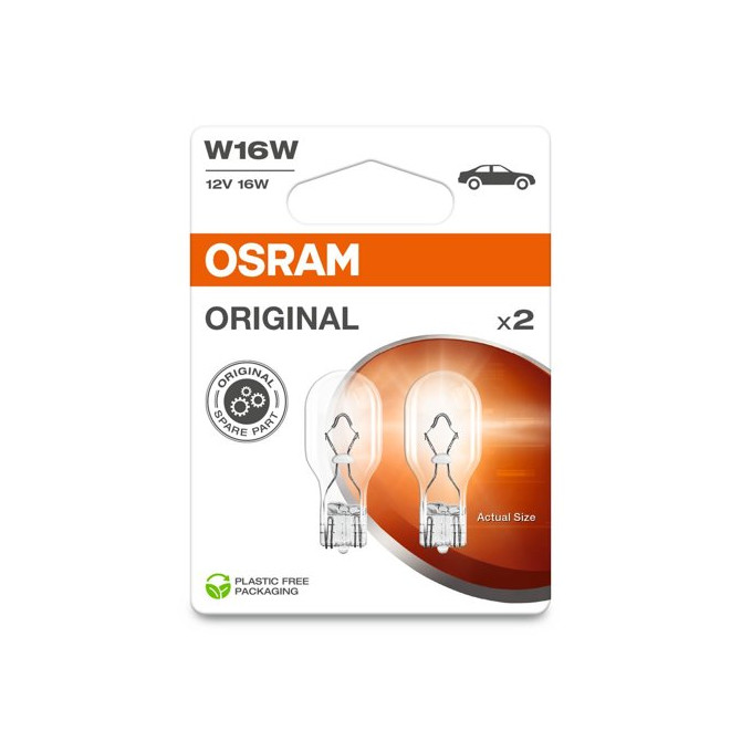 OSRAM Automobilinė lemputė 16W 12V W2.1X9.5 2vnt
