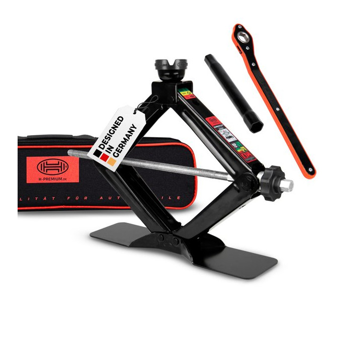 ALCA HYENER Premium žirklinis keltuvas su apvalia atrama 2,0 t „Black Edition“ 