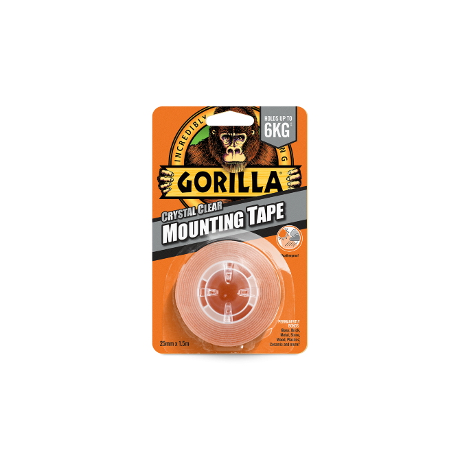 GORILLA Dvipusė lipi juosta Gorila 1.5m x25mm 