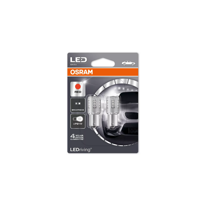 OSRAM x OSRAM Automobilinės lemputės LED 12V P21W Red 2vnt 