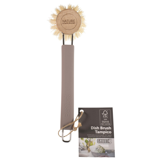 Smart Microfiber Dish brush tampico grey trauku birstīte