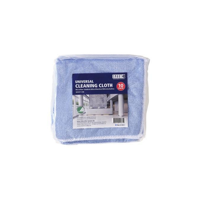 SMART Cleaning cloth blue, 40x40cm, 10pack Universālo tīrīšanas lupatiņu komplekts 10 gab