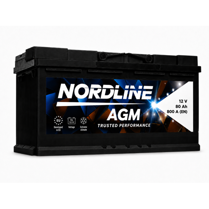 NORDLINE Akum. Top Car AGM 80 Ah 12V 780A 315x175x190mm 