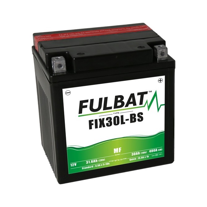 Akum. Fulbat 30 Ah MF -/+ 12V 400A 165x125x175mm