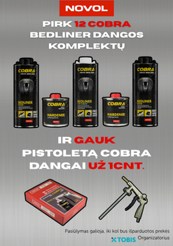 Pirk 12 COBRA Bedliner dangos komplektų